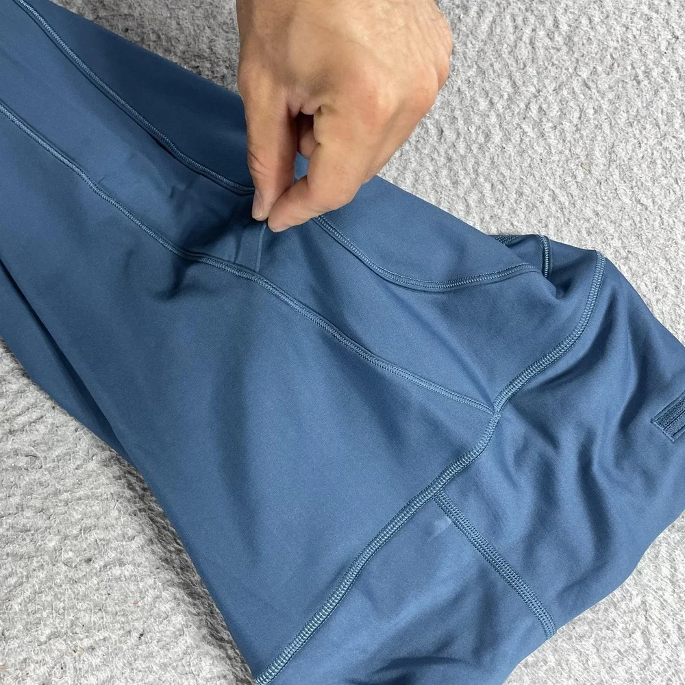 Lululemon Leggings Womens 4 Blue High Rise Ankle Running Yoga Athletic Stretch